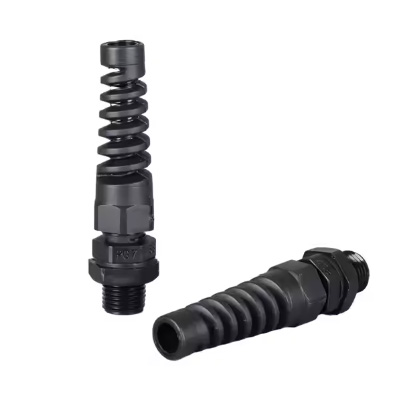 PG7L PA66 Nylon Cable Gland Spiral Plastic cable gland Anti-Bending connector