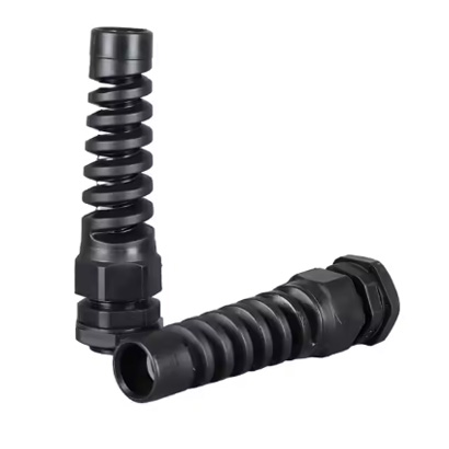 M20R Spiral Flexible Protector Anti bending cable protection plastic waterproof cable gland